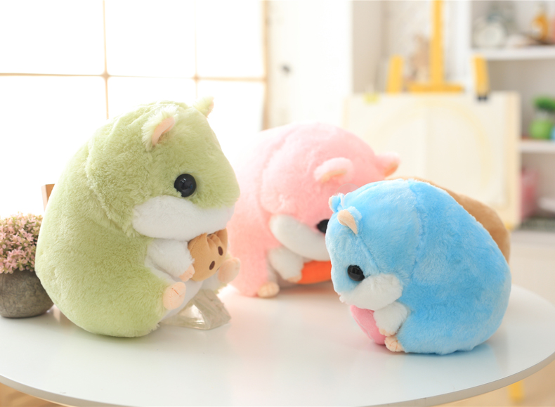 毛绒玩具小仓鼠公仔可爱老鼠竹炭包玩偶胖仓鼠拨萝卜鼠儿童礼物