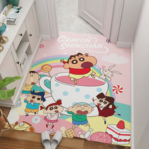Crayon small new door mat can be scrubbed entrance door mat home waterproof non-slip non-washable mat can be cut