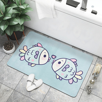 Bathroom absorbent floor mat toilet door non-slip foot mat bathroom quick-dry door mat toilet carpet toilet mat