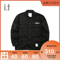 it :CHOCOOLATE Mens Frock shirt Autumn trend Pocket decoration 8177XDD