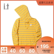 it :CHOCOOLATE women hooded sweater autumn trend stripe badge 3883XDD