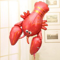 Ocean-themed animal babys 100th birthday party opening decoration crayfish aluminum film balloon