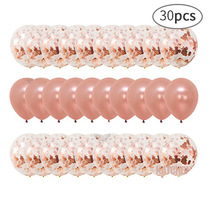 Rose Gold Sequin Paper Scraps Balloon Composition Suit Birthday Decoration Wedding Arrangement 12 Inch 2 8 gr Latex Balloons