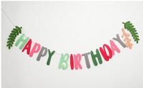 Korean Festival Background Wall Pendant hangings Korean prints Letters Color Flags Pull Peanuts Day Party Room Decorations