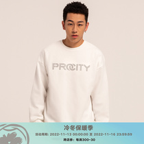 PROCITY basic model long-sleeved t-shirt for men and women youth popular letter printed pure-color sports leisure top