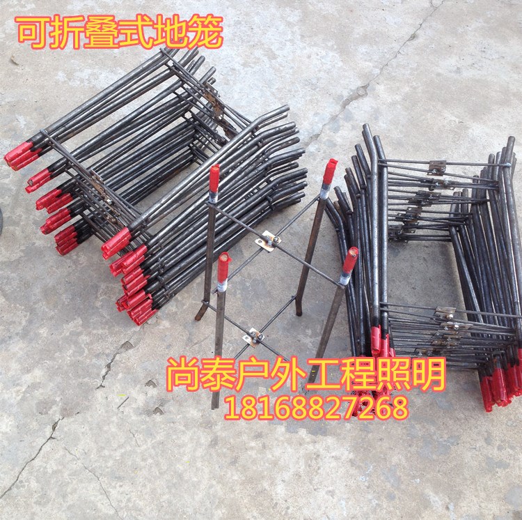 庭院灯八角杆地笼六角杆预埋件道路监控基础路灯监控立杆地笼
