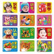 Early childhood teaching cognitive cards 12 copies of baby characters pinyin cards Baby Enlightenment Toys Recognition cards 3-6 years old