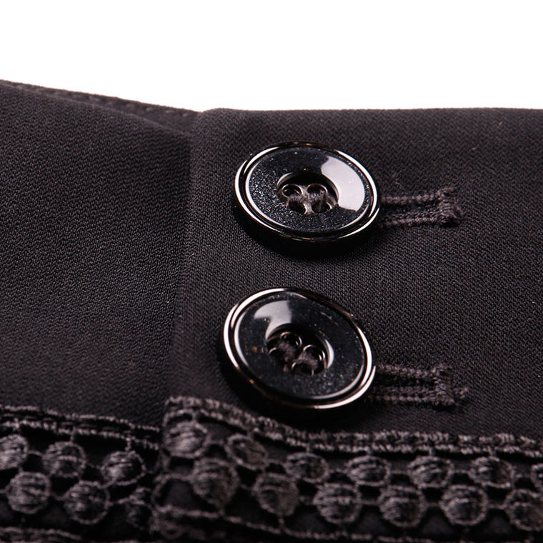 NAERSI/娜尔思2015新款女装高腰纯色直筒长裤黑色通勤OL休闲裤