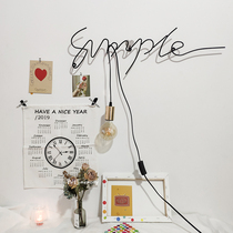 ins wind decorations room wall shop interior creative wall wrought iron letter simple bedroom wall decoration