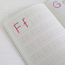 Kindergarten English practice copybook Alphabet primary school student English Red Book first grade stick body writing book