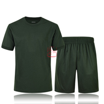 Public hair new short sleeve suit mens summer sports quick-drying T-shirt olive green genuine