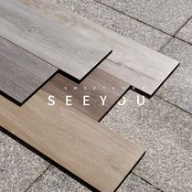 Wood grain brick Nordic imitation wood floor tiles imitation wood grain floor tile imitation solid wood floor 200x1200 brick living room bedroom