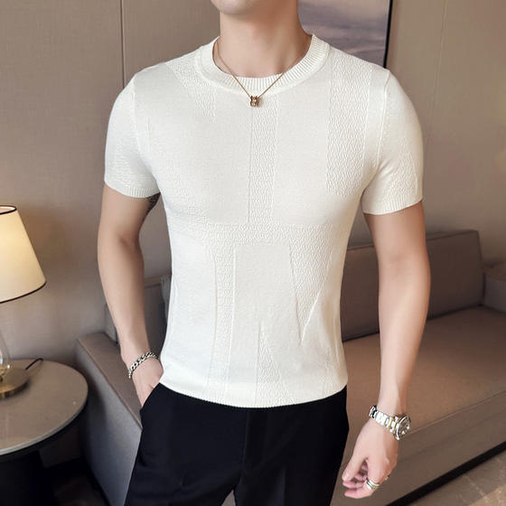 Solid color light version small code S number XS code tee slim round neck solid color jacquard sweater base shirt men's clean version
Solid color light version small code S number XS code tee slim round neck solid color jacquard sweater base shirt men's clean version