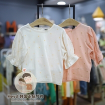 Direct mail moimoln Korea small clouds 21 summer girls soft series soft T-shirt three points TSB81