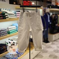 Direct mail BLUETAIL Korea blue lizard childrens clothing 21 spring new beige jeans 3PT03