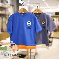 Direct mail BLUEDOG Korea blue dog big boy 2021 summer short-sleeved stitching T-shirt 21235-332-03