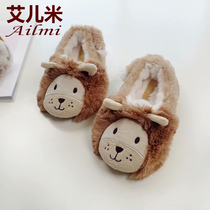 Parent-child home floor shoes and socks cute indoor non-slip soft bottom male and female adults children thick warm early teaching socks