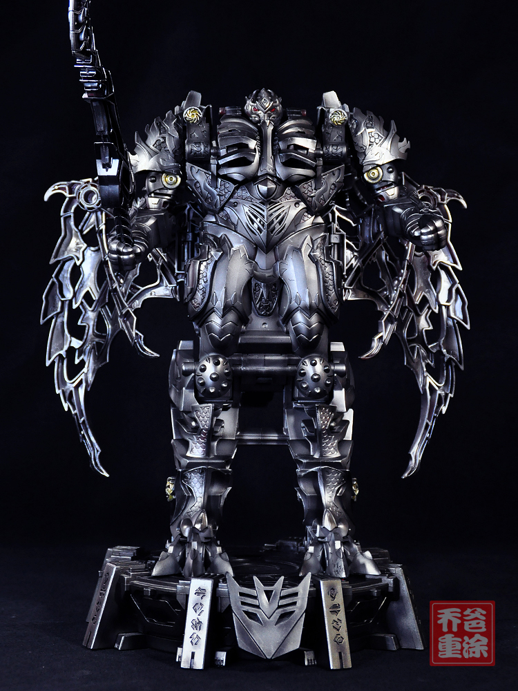 乔爸重涂变形金刚5电影超大三头龙孩之宝正版金属上色