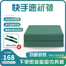 New hot melt cotton army green quilt folded quilt model angular flat quilt Tofu block housekeeping quilt stereotyped quilt