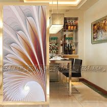 Now art glass TV background wall living room decoration screen partition porch Hall ceiling frosted creative feathers