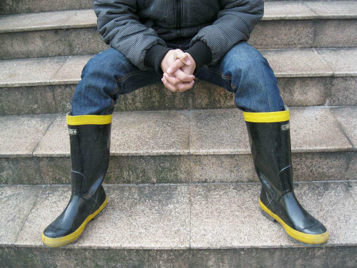 97款消防靴/消防员战斗靴/消防装备消防胶靴/鞋底带钢板_双氙车灯改装