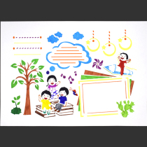 8K hand-written newspaper template artifact set semi-finished universal primary school students kindergarten children all-match hollow template ruler