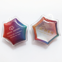 Manufacturer-made PVC down clothing tag bubble label clothing label can be filled with silk thread particles sequins silk