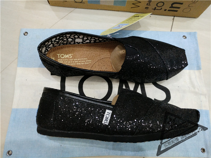 tiffany & co經典 TOMS 經典亮片帆佈鞋休閑一腳蹬懶人鞋 經典女款 tiffanyco經典款