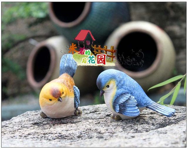 Creative home living room decoration flower garden garden cute gift simulation bird resin animal decoration Creative home living room decoration flower garden garden cute gift simulation bird resin animal decoration