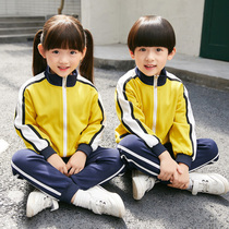 School uniforms for primary school students to serve Spring and autumn Shipments to the kindergarten Spring and autumn school uniforms in pure cotton sports Kindergarten Inron