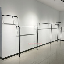 Black Titanium Gold Stainless Steel Hanger Frame for Womens Clothing Store Brief Light Extravagant Wall Positive Side Rack Exhibition Stand Display Cabinet
