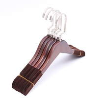 Childrens clothing store display rack hanger non-slip solid wood childrens clothing rack pants clip retro childrens clothing wooden hanger