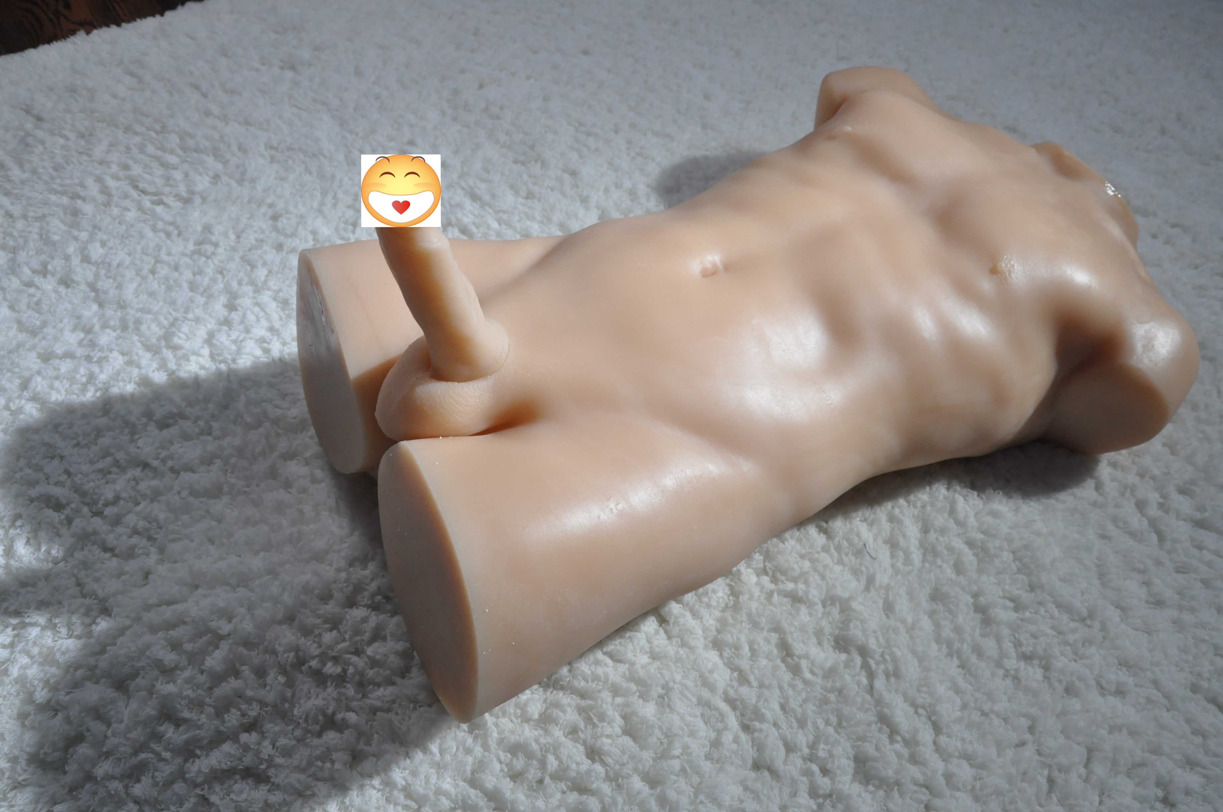 仿真模型手感柔软男上半身硅胶倒模真人模型同志插入女用男用