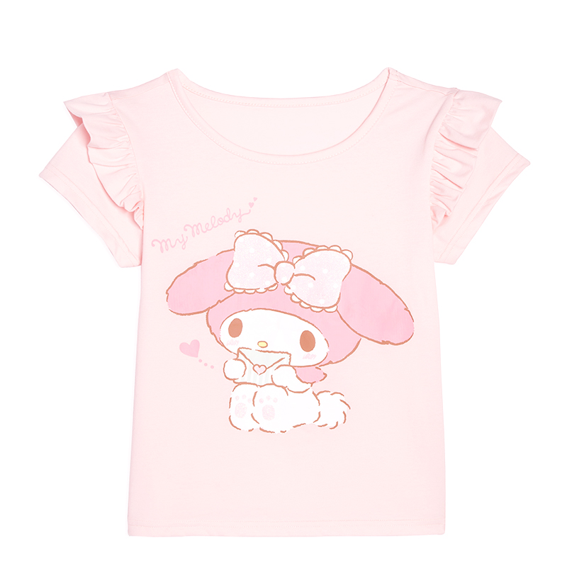 2018新品sanriomymelody美乐蒂短袖上衣粉丝可爱儿童t恤服饰