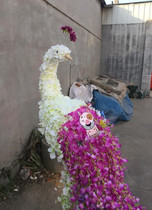 Foam Sculpture Silk Flower Peacock Floral Floral Floral Flowers Wedding Celebration Wedding Christmas Mall Sale of a floral body