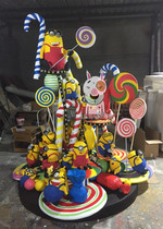 Foam Castle Sculptures Spring Festival Wedding Christmas New Years Eve Popplate Sugar Candy Little Yellow People Cartoon Mall Beauty Chen