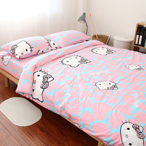 Quilt cover single piece pure cotton cartoon Hello kitty cat full cotton quilt with core cover 1 5 m 1 8m double bed for supplies