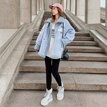 Lamb coat womens autumn and winter 2021 New Joker fur integrated velvet salt Korean version loose