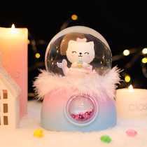 Crystal ball music box Music box Girl princess birthday gift ornament classmate girlfriend Child friend send girl