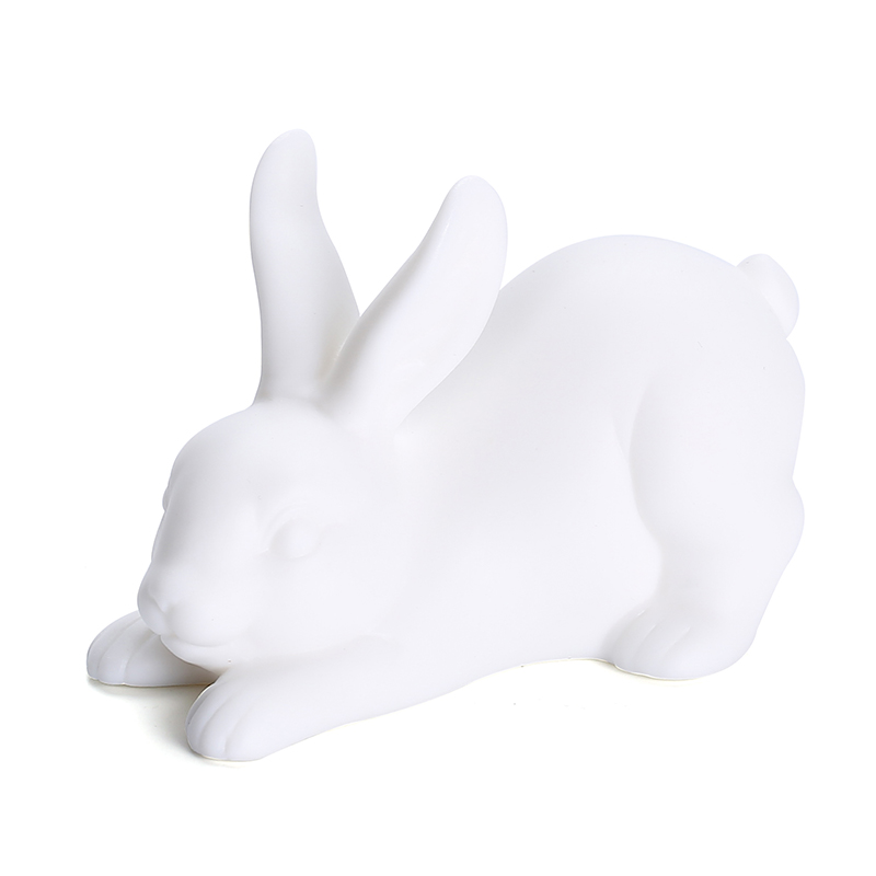 creative chinese zodiac, rabbit, dog, car decoration, white porcelain, car center console decoration, car accessories