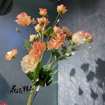 High-end Silver Lotus Emulation Flower Suit Floral Decoration Pendulum for Scenery Wedding Display Fresh hand to hold the light