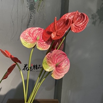 Simulation red palm feel green palm white palm calla home decoration fake flower wedding flower arrangement soft floral design