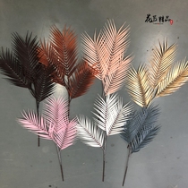 ins net red Gold Pink white Blue yellow Red color simulation scattered tail sunflower leaf Phoenix tail leaf coconut