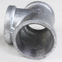 Malleable steel pipe fittings are three-way water pipe three-way joint full-diameter internal thread galvanized pipe three-way 4 minutes 6 minutes 1 inch
