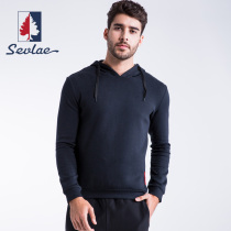 SEVLAE St Fry autumn men hooded sports sweater spring autumn solid color long sleeve T-shirt F132694307