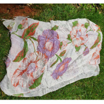 Linen silk printed scarf Spring and Autumn thin decorative warm long towel Sun protection sunscreen gauze towel Seaside silk scarf Beach towel