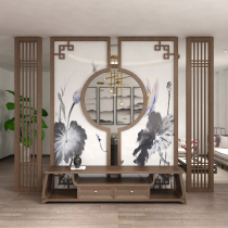 Customized solid wood Creative Screen dining room living room entrance Hotel Modern simple hollow decoration new Chinese partition
