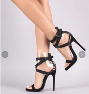 New super high heel transparent sandals  