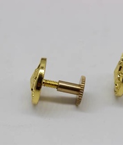 Metal collar custom gold shoulder button screw screw cap cap emblems spot pentagram