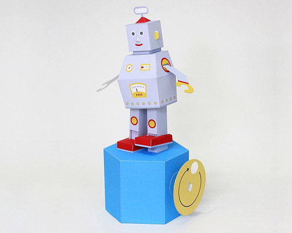 机关模型日本传动可动会动的3d立体纸模型玩偶diy手工创意纸玩具